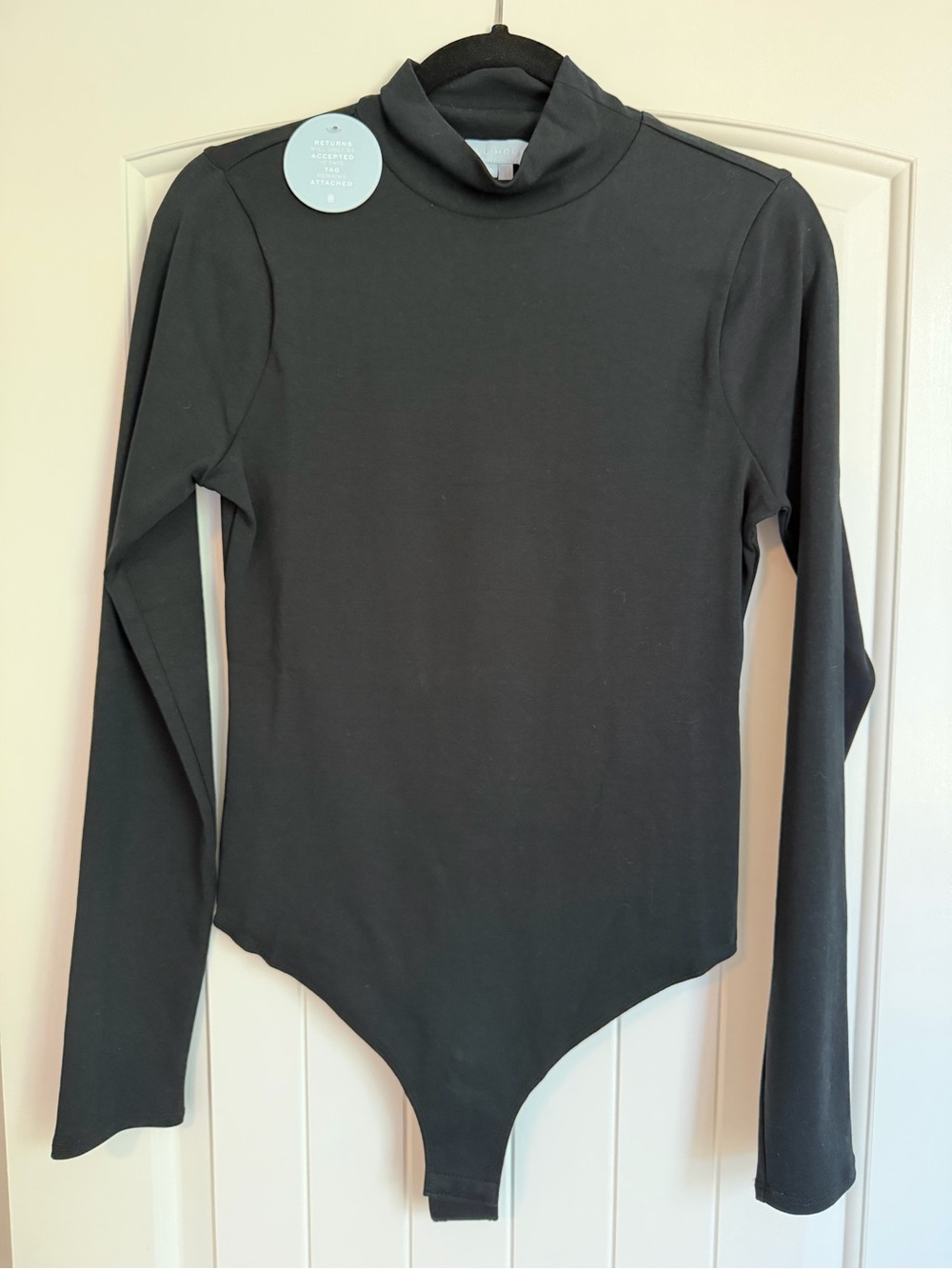 NWT Hill House Black Long-Sleeve Turtleneck Bodysuit - M
